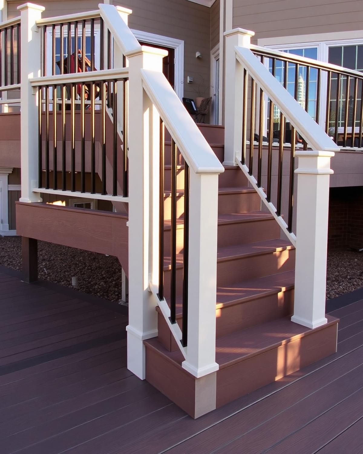 Composite deck stairs