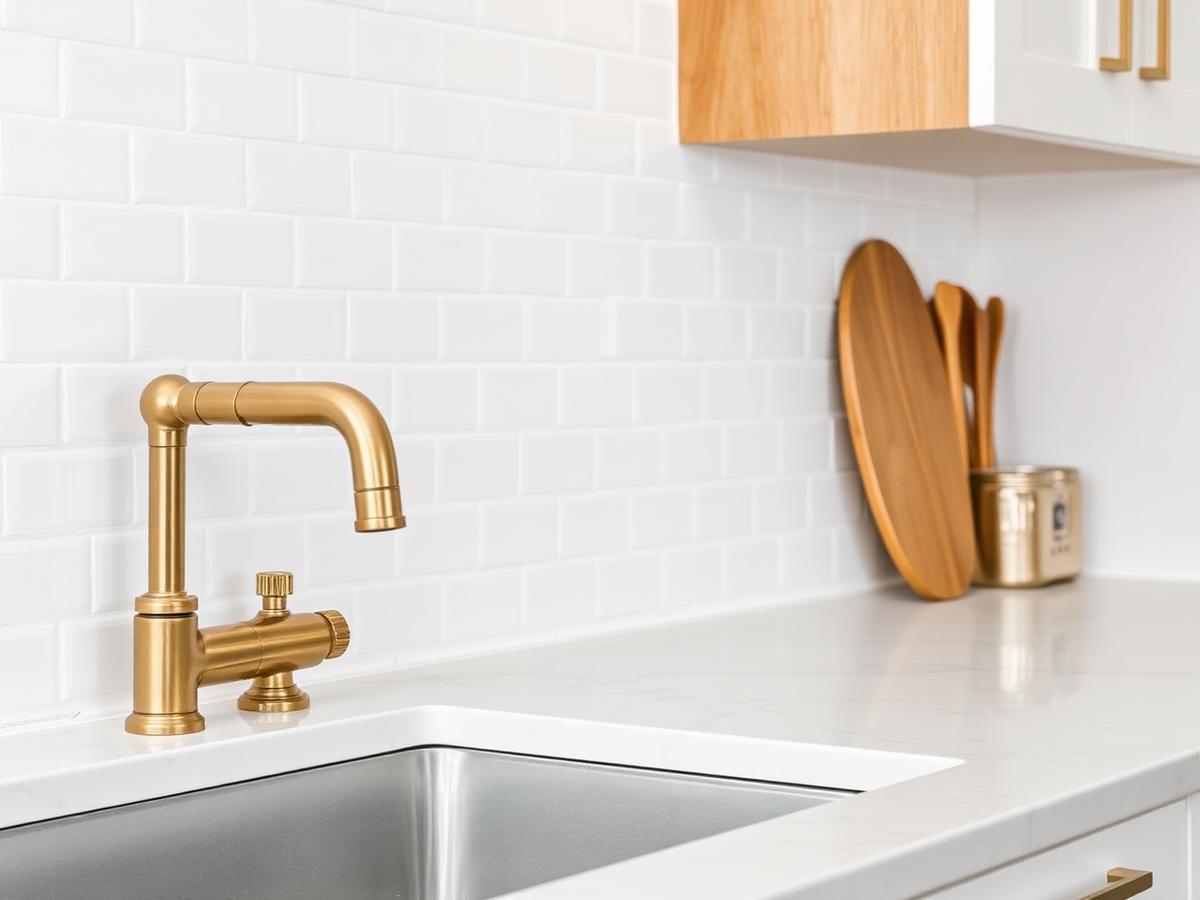 Subway tile backsplash